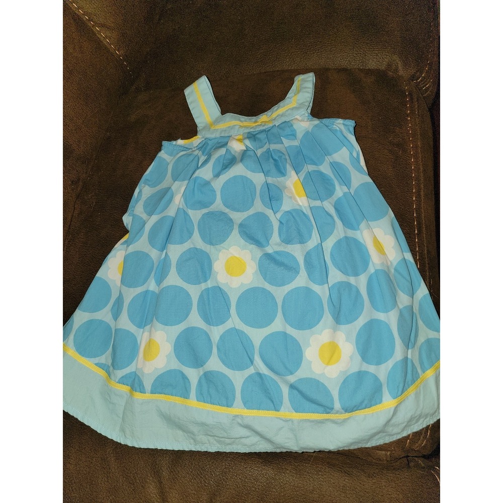 Gymboree pop of daisies blue floral dress size 3t